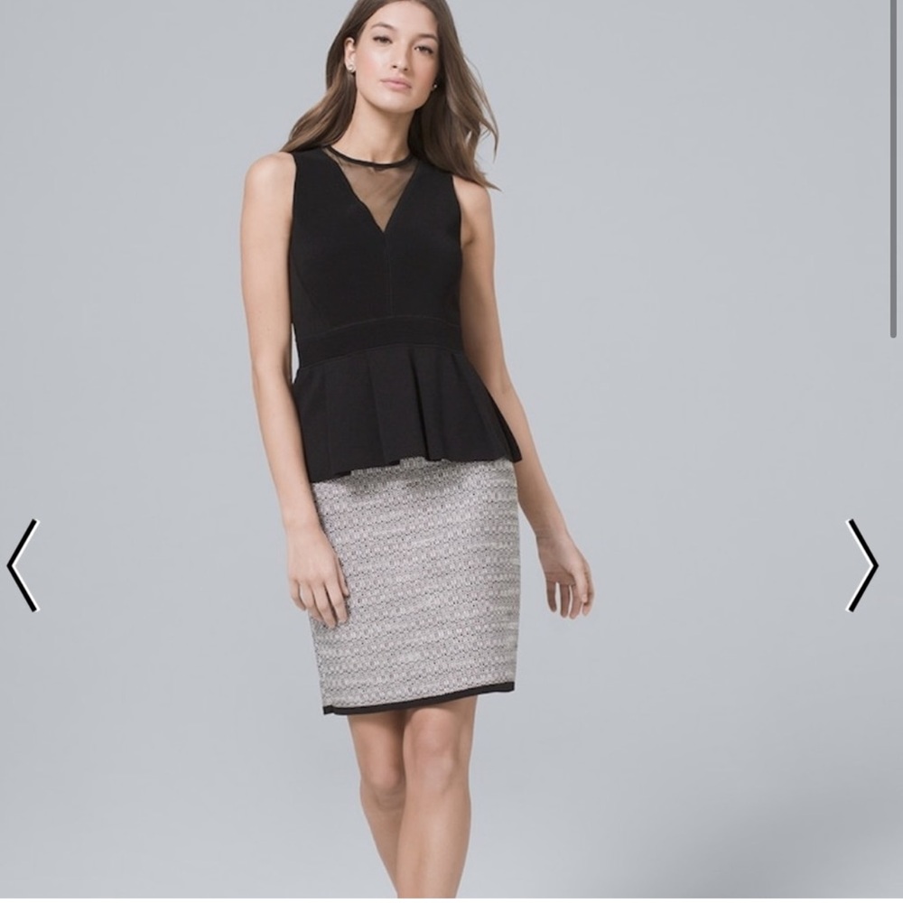 White House black market tweed boot skirt